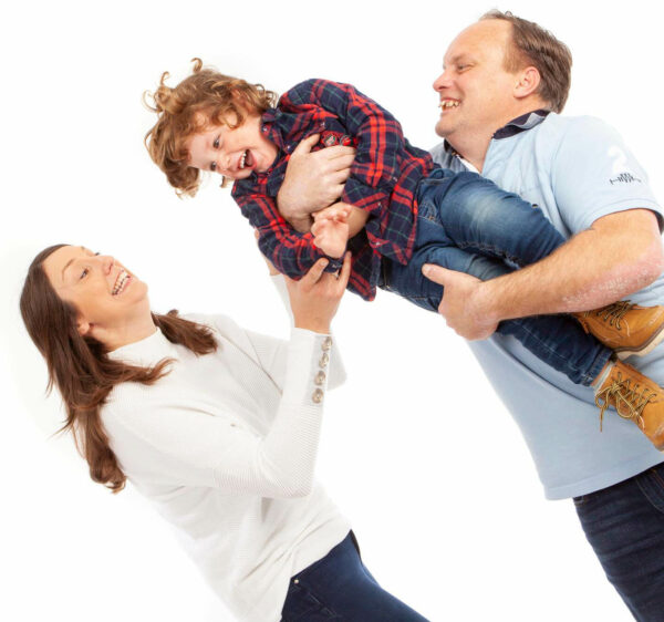parents having fun with child